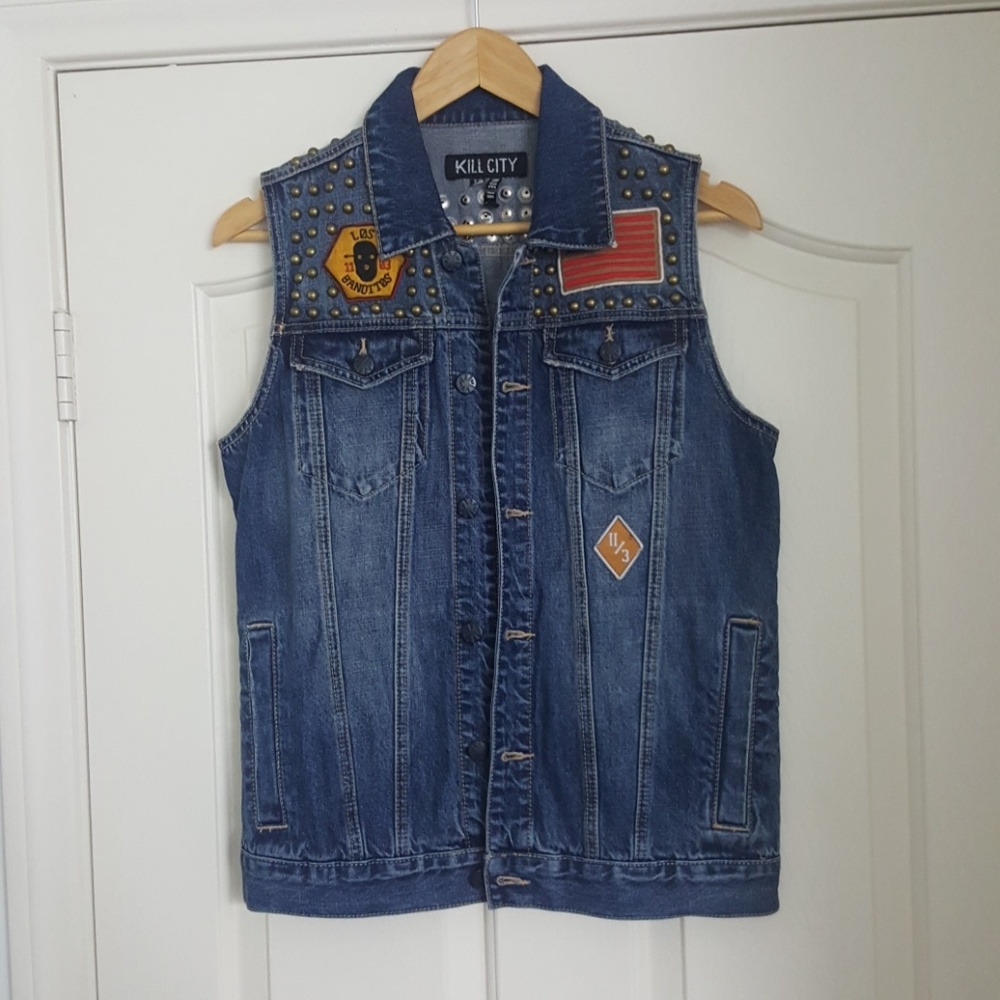 Kill city denim vest xs